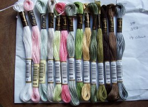 Open House Miniatures - needlework design Anchor thread colours