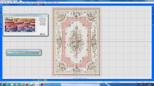 Open House Miniatures - screen shot of needlework carpet design 