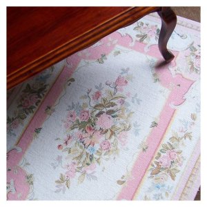 Open House Miniatures - printed carpet - Lucinda (pink)