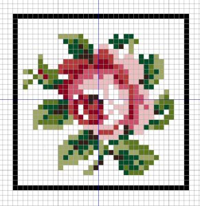 Open House Miniatures - Charted needlework rose