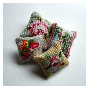 Open House Miniatures - 12th scale needlework cushions