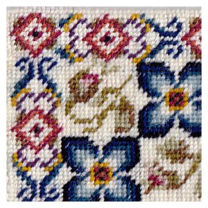 Open House Miniatures - Paula Rose needlework rug corner