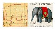 Will Cigarette Card - elephant pattern